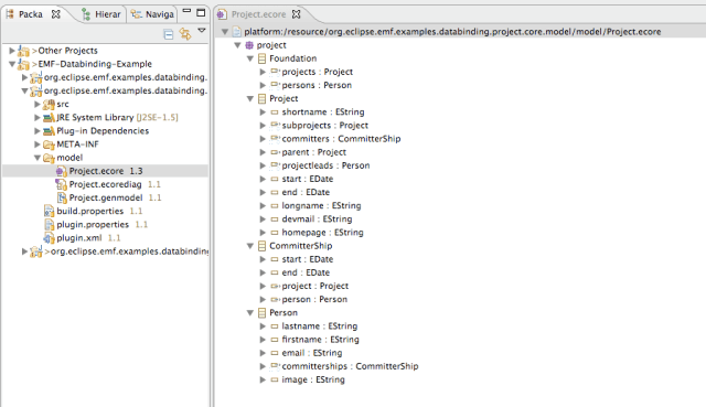 Screen shot of the Ecore-Editor